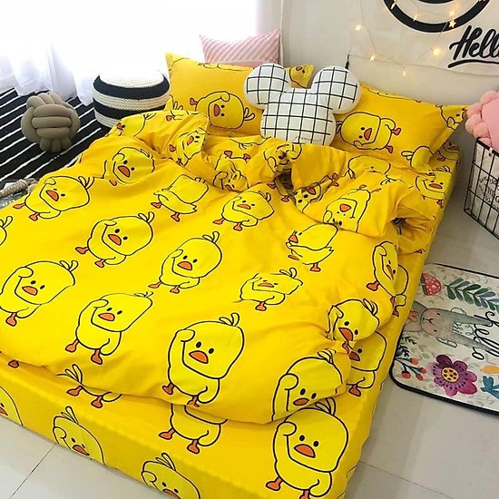 [Rẻ Vô Địch Sét 5 Món Vỏ Chăn Cotton Poly Mẫu Đào Cam (được chọn mẫu) | BigBuy360 - bigbuy360.vn