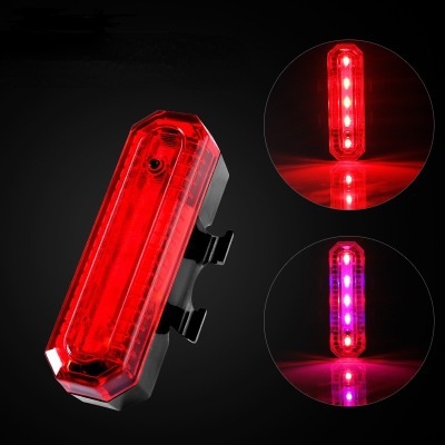 Đèn led MOSOWORLD 5 bóng gắn sau xe đạp sạc usb chuyên dụng