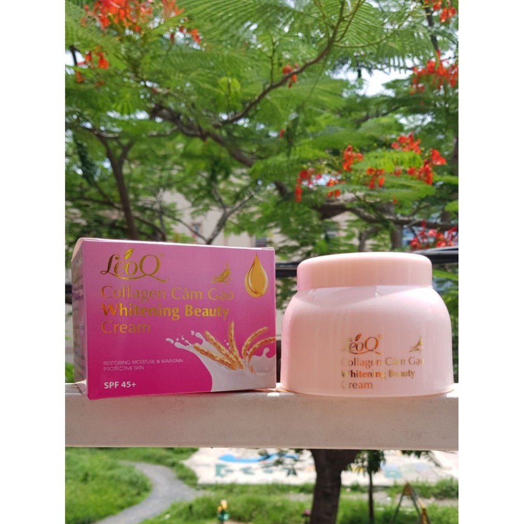 Kem Body Collagen Cám Gạo Dưỡng Da Trắng Sáng LEOQ HỘP HŨ 200G )L71