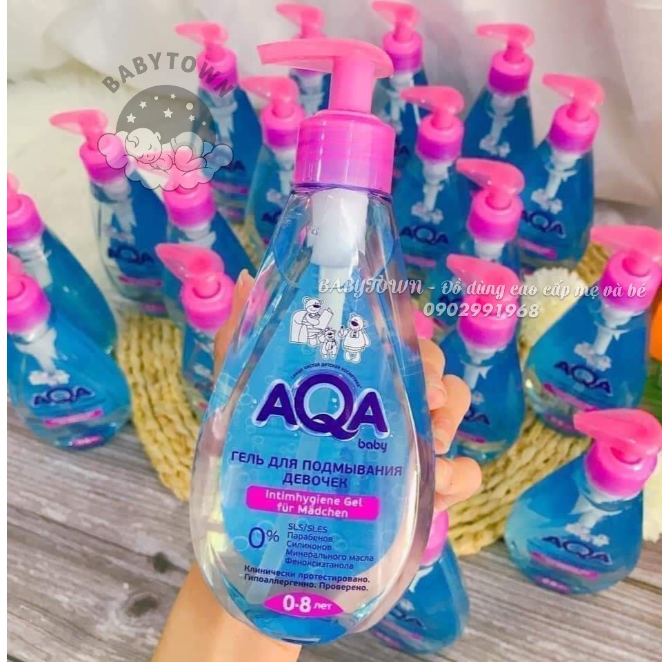 Dung dịch vệ sinh AQA Nga cho bé gái 0-8 tuổi 250ml