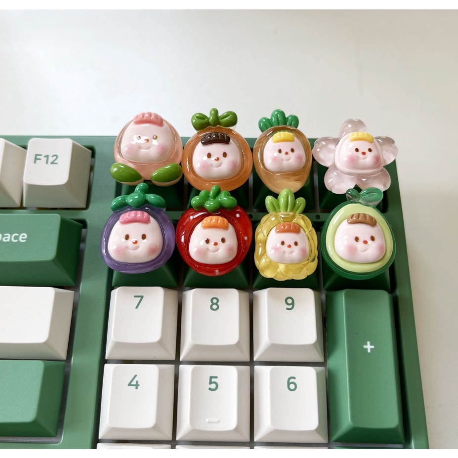 Keycap Lẻ Hoa Quả Baby Dễ Thương Đồ Ăn Keycaps Phím Lẻ