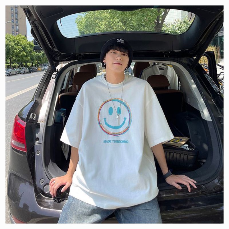 Áo thun tay lỡ Unisex mặt cười Made Turekhing