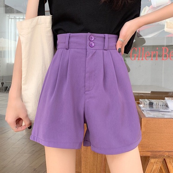 Quần Sooc Cạp Cao 2 Cúc, Quần Sooc Nữ Vải | BigBuy360 - bigbuy360.vn