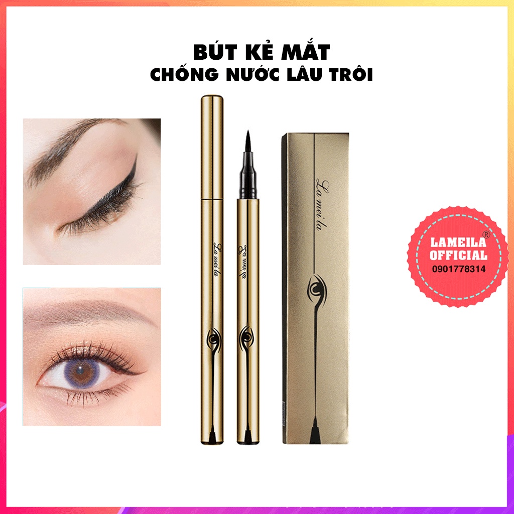 Bút Kẻ Mắt Lameila Chống Nước Lâu Trôi Vỏ Vàng Lameila P0335