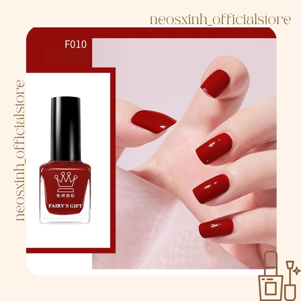 Sơn Móng Tay Fairy's Gift 15ml Màu Nude Đen Trắng Trong Suốt Kim Tuyến Pastel Tím - Neosxinh Nails