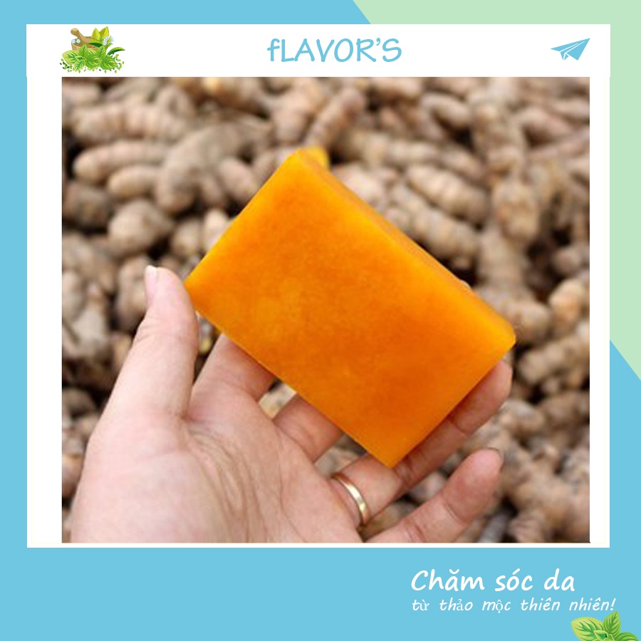 Xà bông nghệ tươi Flavor's trắng da ngừa thâm loại bỏ mụn- xà phòng nghệ tươi hanmade. | BigBuy360 - bigbuy360.vn