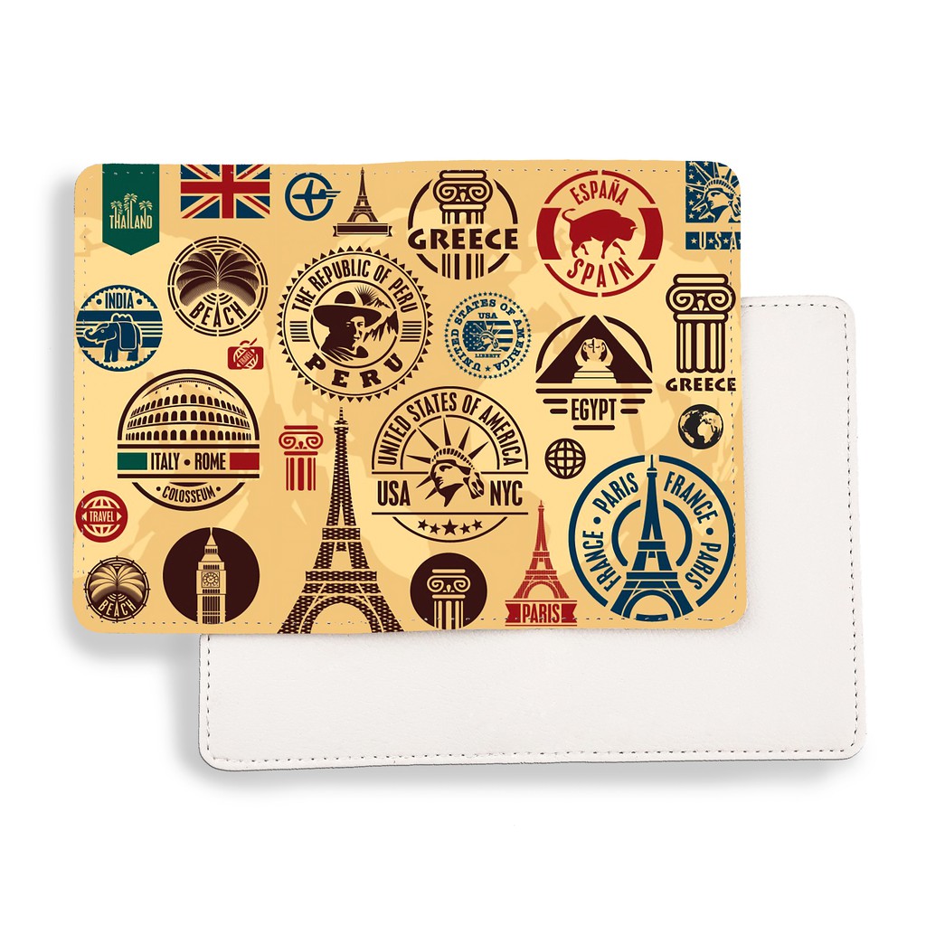 Bao Da Passport Cover WANDERLUST - Ví Đựng Hộ Chiếu Du Lịch Thiết Kế Tiện Dụng Sắc Nét - LT047