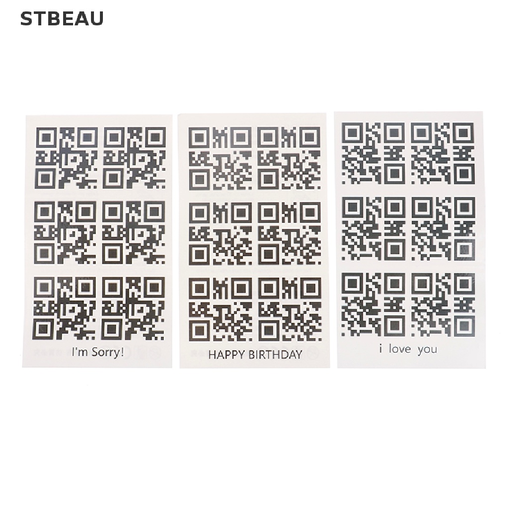 Hình xăm dán tạm thời chống nước hình mã QR thời trang sáng tạo