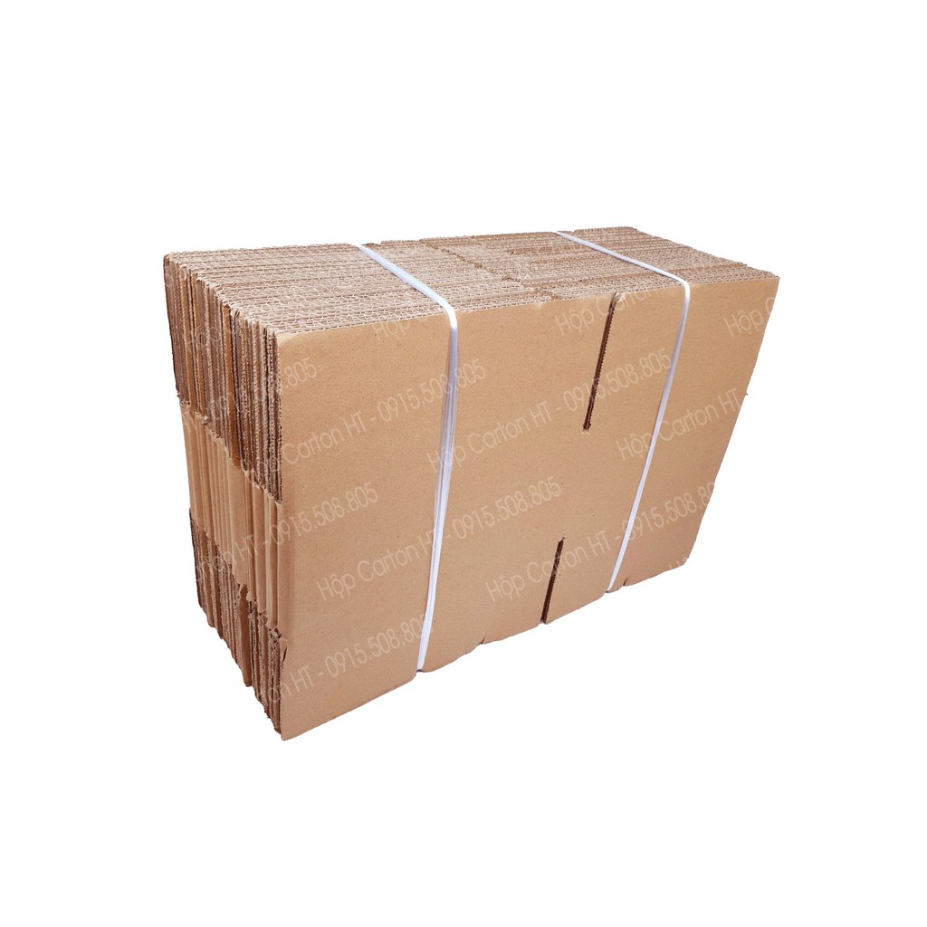 25x20x10 Combo 40 Hộp Carton Đóng Hàng, Thùng Bìa Giấy Giá Rẻ Tiện Lợi - Hộp Carton HT