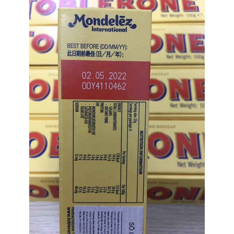 - TOBLERONE- DATE 2023