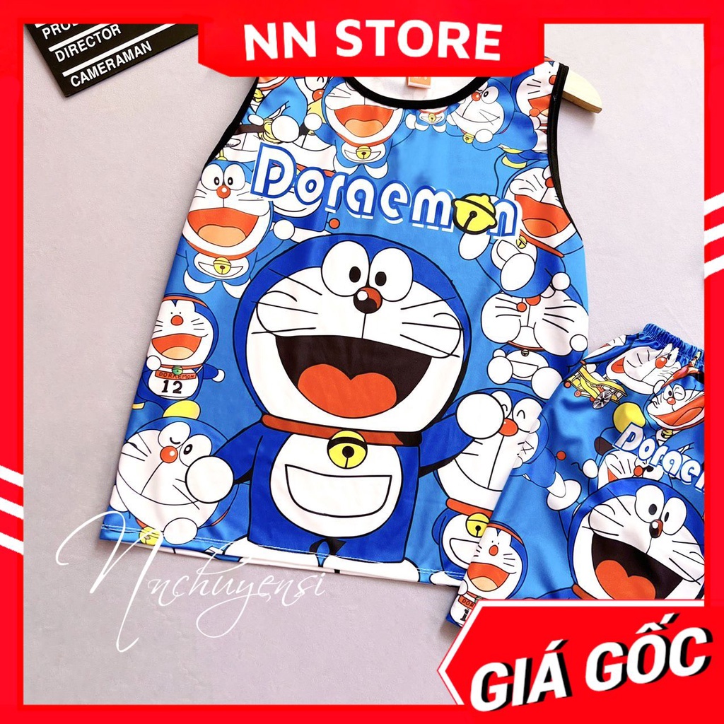 Đồ bộ doremon MẸ VÀ BÉ Bộ thun in 3D chất thun mềm mát đủ size 5kg - 70kg DBRB