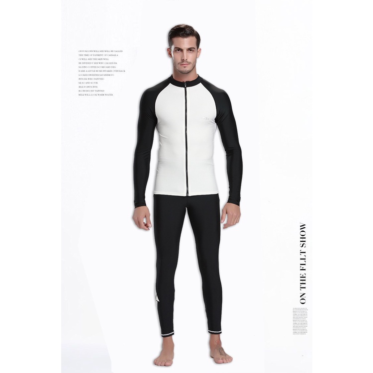 Áo bơi nam dài tay chống nắng, tia UV cao cấp co giãn có khóa thờI trang thể thao AN745