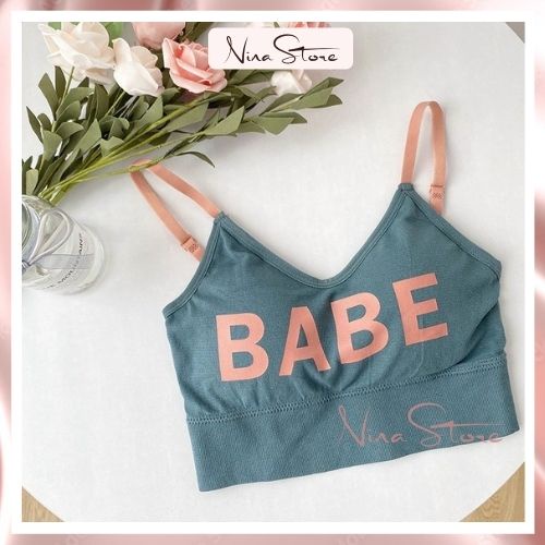 Áo Bra Thể Thao Tập Gym Yoga Áo 02 Dây BABE Chất Cotton Thun Dệt Quảng Châu Cao Cấp NinaStore