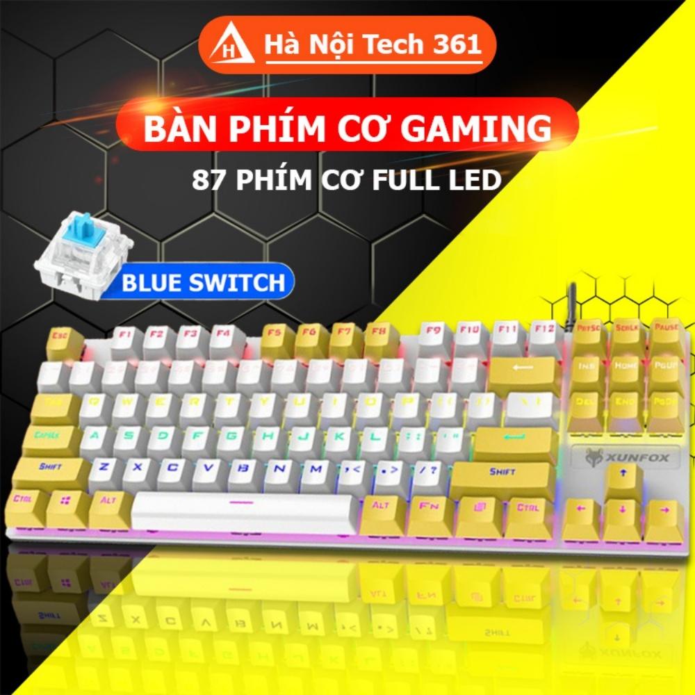 Bàn Phím Cơ Gaming Có Dây XunFox K80 Blue Switch 87 Phím