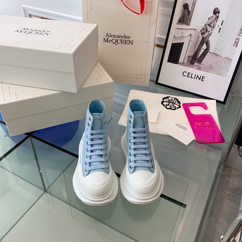 Giày thể thao cổ cao của nữ thương hiệu Alexander McQueen cao cấp nhiều màu