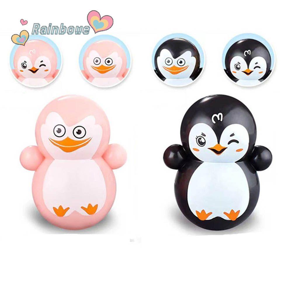 Đồ chơi lật đật mini hình chim cánh cụt hoạt hình vui nhộn trang trí để bàn