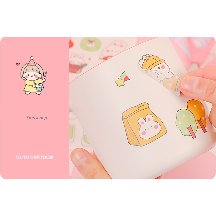 Set 4 Tấm Sticker Bé Gái Luho