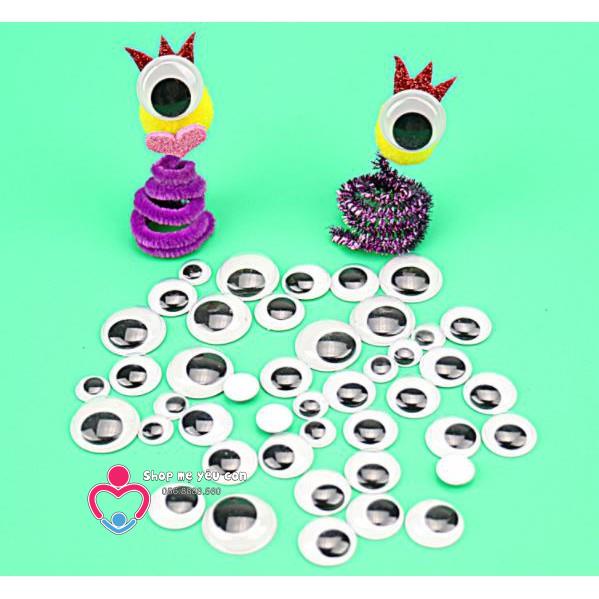 MẮT THÚ có sẵn keo - Mắt giả gắn thú nhồi bông, làm đồ handmade nhiều kích cỡ