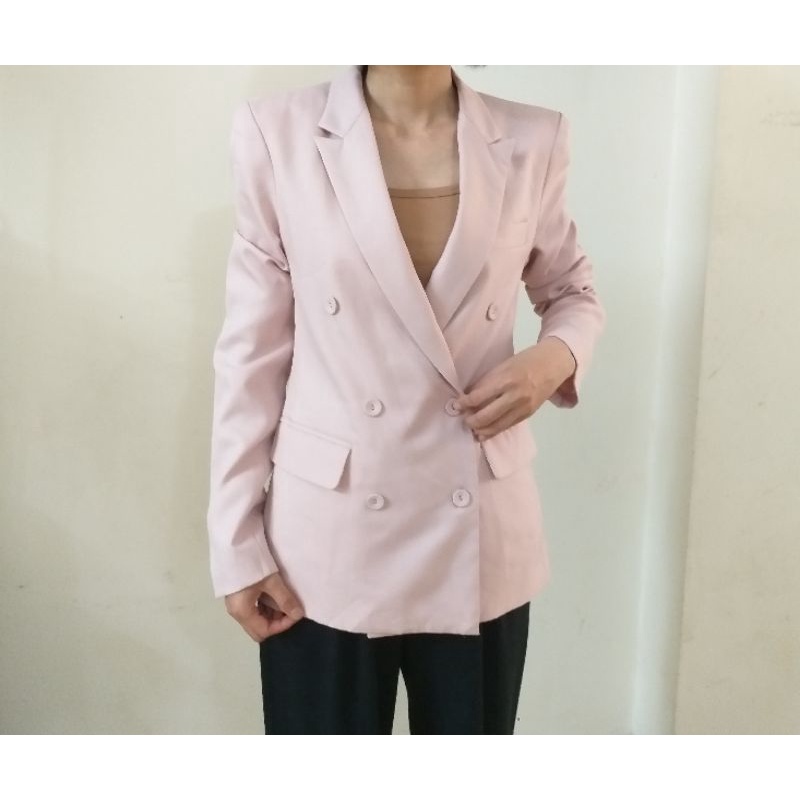 Áo vest blazer hồng size S, M