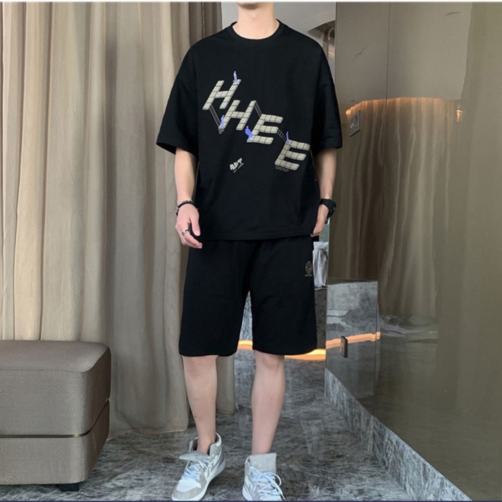 Quần áo hè nam bộ thể thao nam mùa hè cộc tay vải thun cotton đẹp cao cấp Tigermen áo ngắn tay unisex nam nữ form rộng