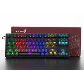 Bàn Phím Cơ EDRA EK387 Led Rainbow EDRA Switch - Dây Cap Typ C Cực Chất - Màu Đen - Phiên Bản Mới nhất 2022 - BH 2 năm