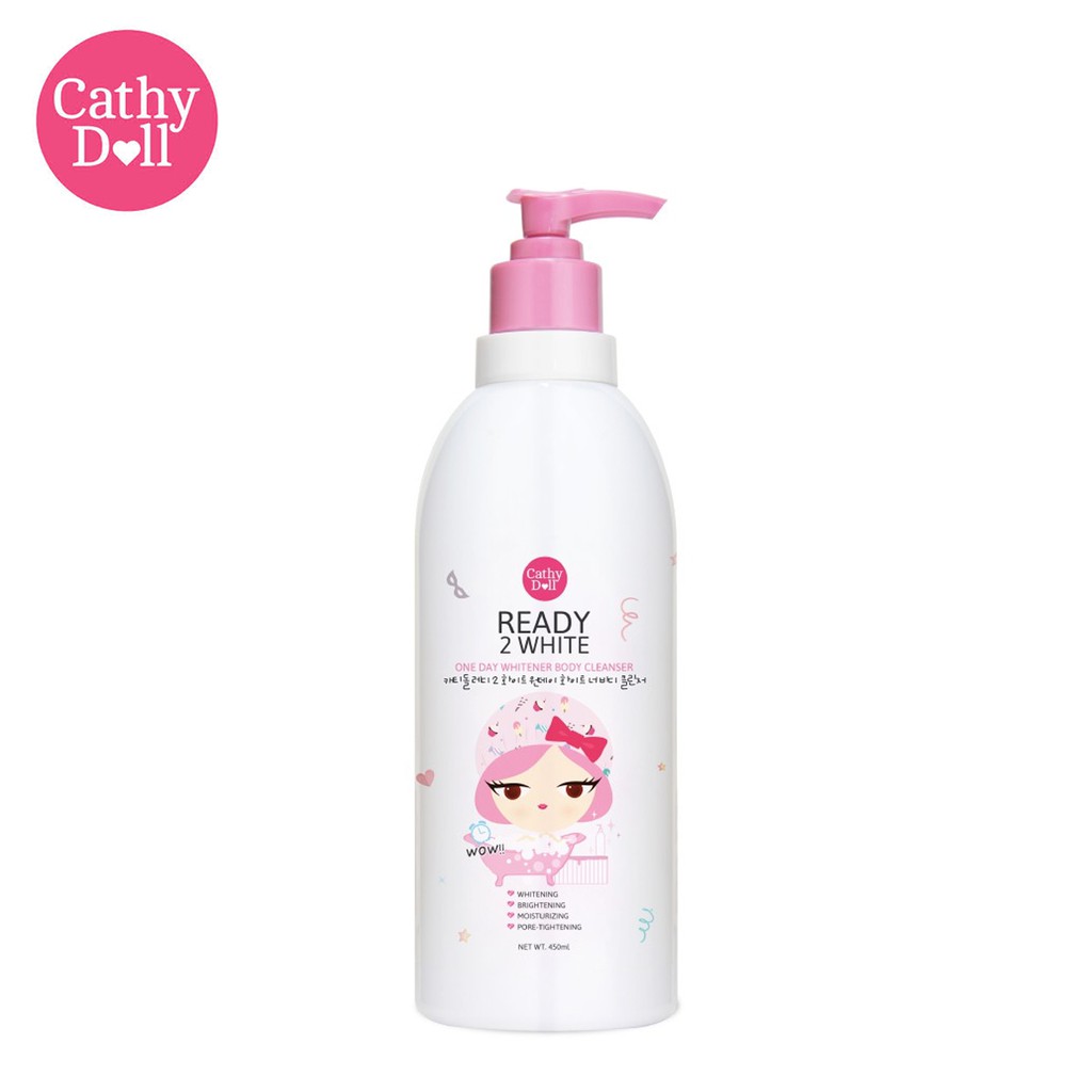 SỮA TẮM TRẮNG DA READY 2 WHITE ONE DAY WHITENER BODY CLEANSER CATHY DOLL 450ML