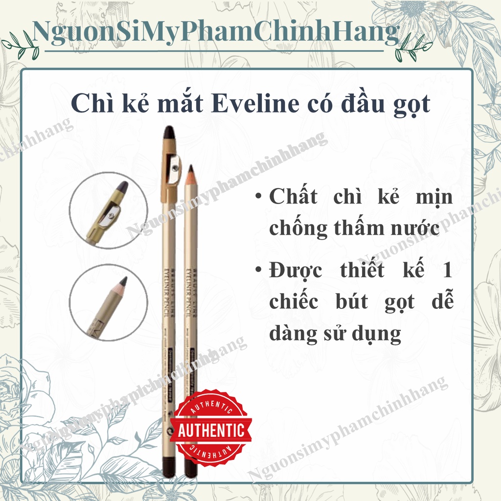 Chì Kẻ Mắt Eveline Không Trôi - Có Kèm Đầu Gọt