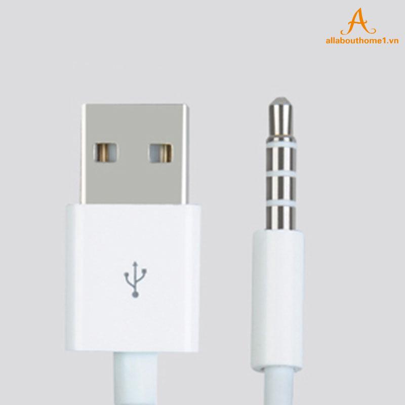 USB Charger Data Cord 3.5mm Sync Audio Cable for iPod Shuffle 3rd 4th Gen