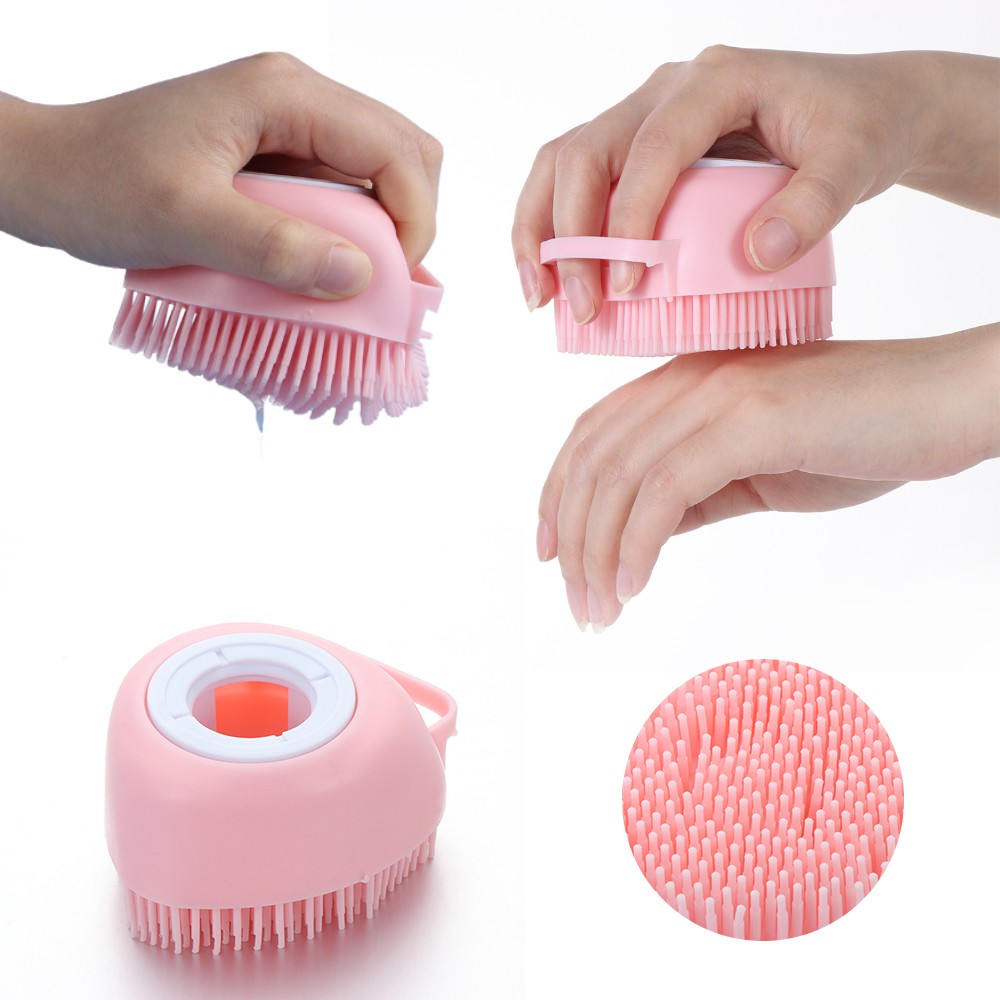 Bàn Chải Tắm Cho Thú Cưng Bằng Silicone Nhiều Màu Tùy Chọn
