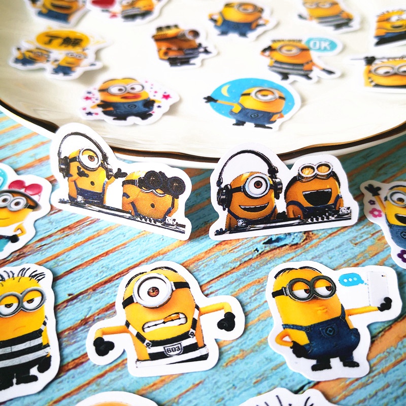❀ Despicable Me - Minions Diary Manual Stickers ❀ 36Pcs/Set DIY Scrapbooks Decor Stickers
