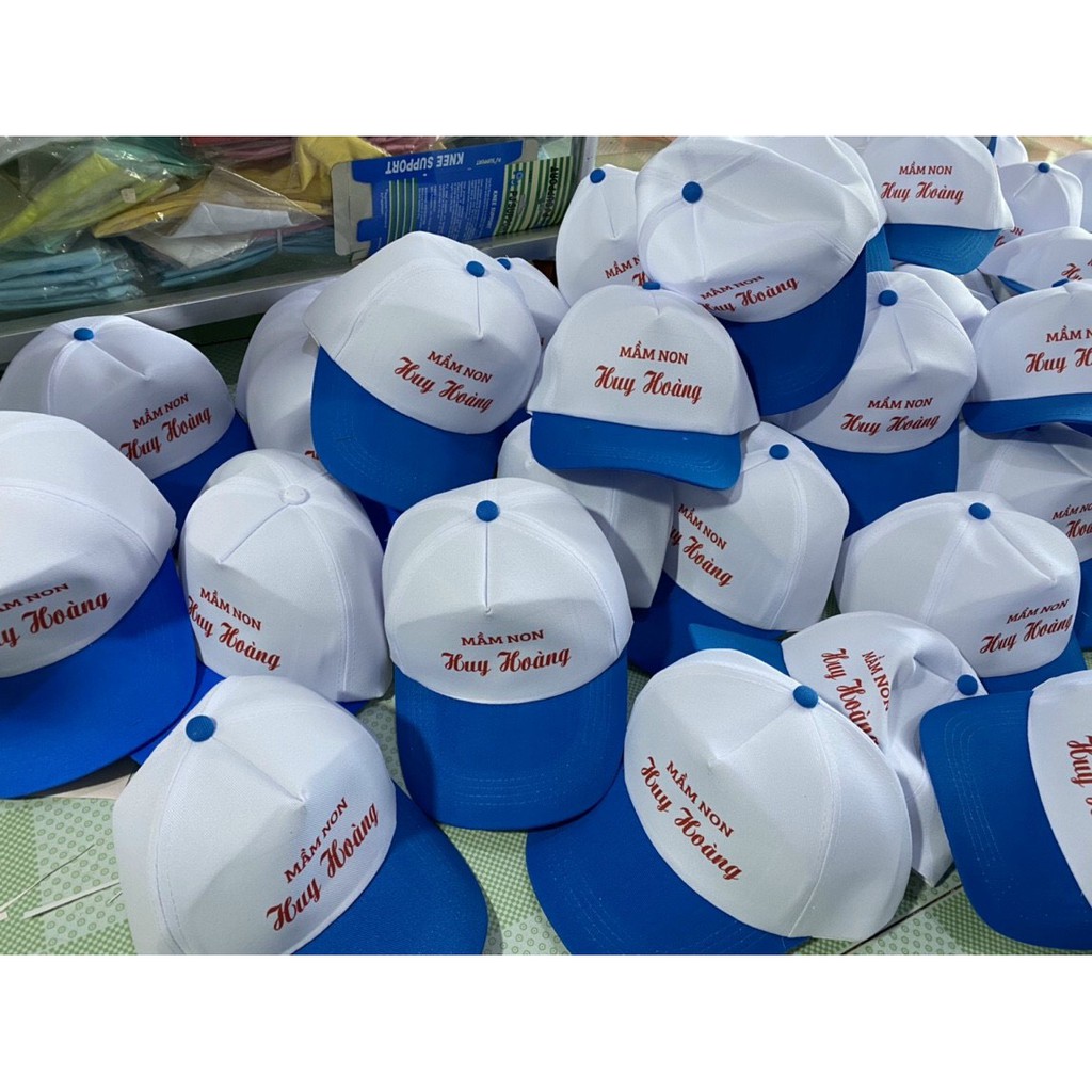 Nón in tên cho bé mầm non