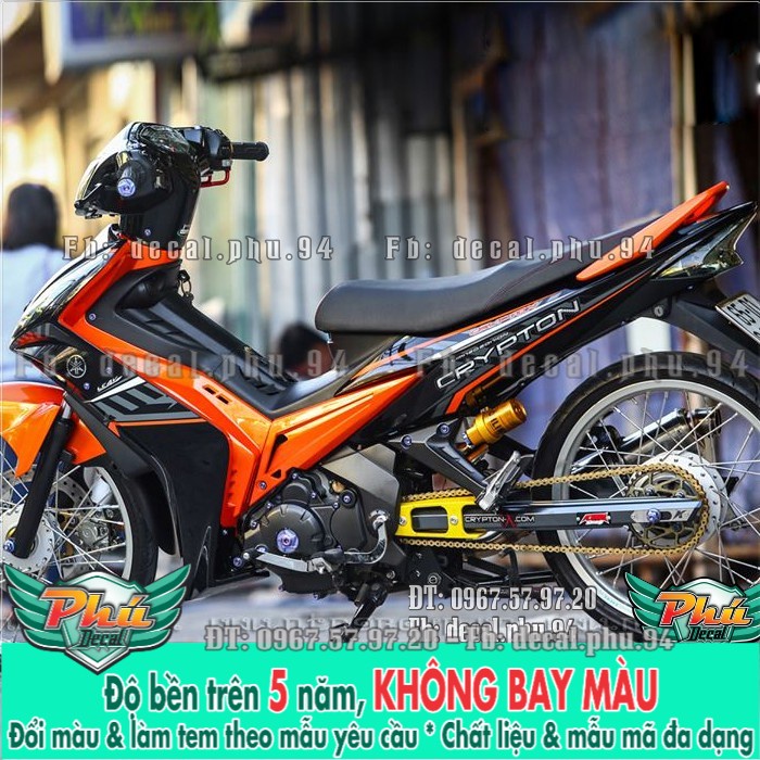 Tem rời EX 135 2006-2010 crypton cam đen  -1