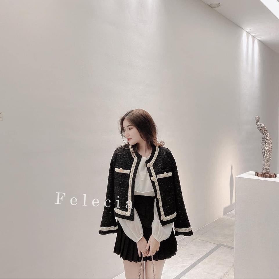 Áo dạ dài tay kẻ tweed ( kèm video , ảnh thật ) HÀNG QC | BigBuy360 - bigbuy360.vn