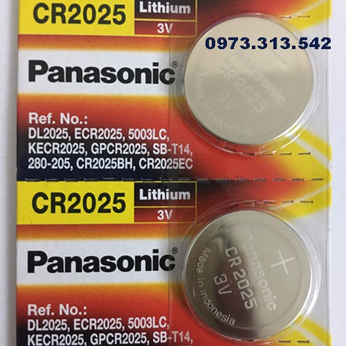 2 viên pin CR2032 / CR2025 / CR1632 / CR1220 / CR2016 / CR1620 / CR1616 Panasonic