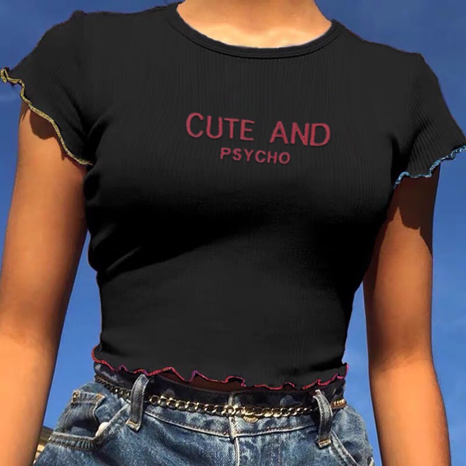 áo croptop cute and Dáng Ôm Ngắn tay Dễ Thương Quảng Châu-HươngSu (PVN1121)