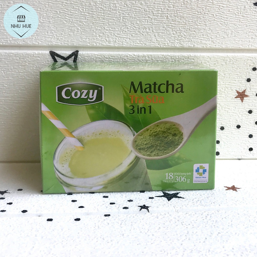 Trà sữa Cozy Matcha 3in1 (hộp 18 gói x 17g)