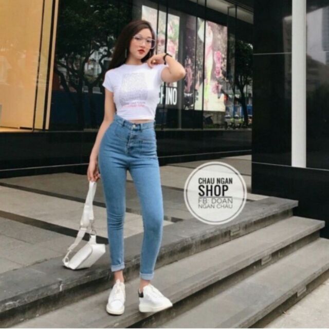 Quần Jean nữ lưng cao qua rốn