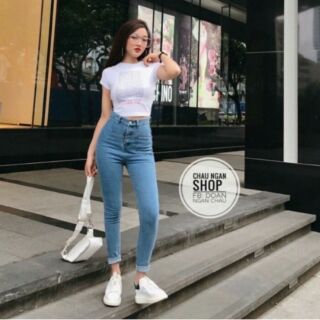Quần Jean nữ lưng cao qua rốn