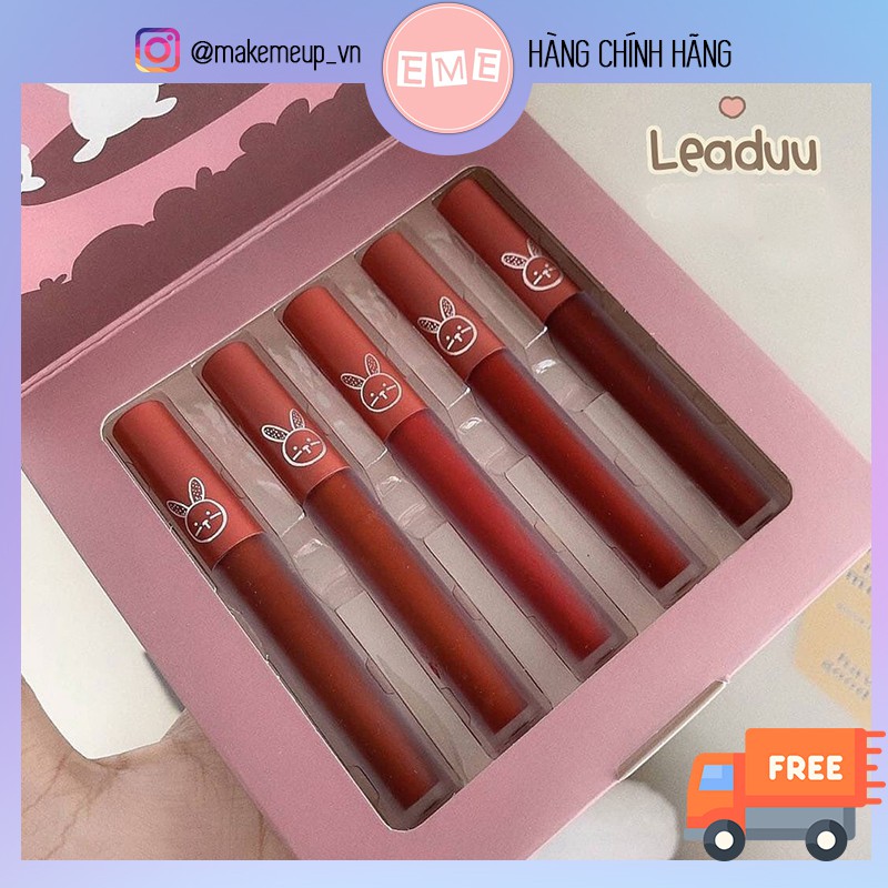 Set 5 son kem lì Leaduu phiên bản những chú thỏ con
