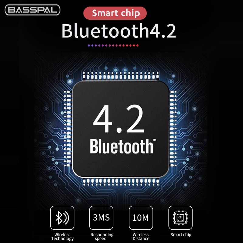 Loa Basspal T5 không dây Bluetooth nhỏ gọn hỗ trợ FM và thẻ TF phù hợp sử dụng ngoài trời