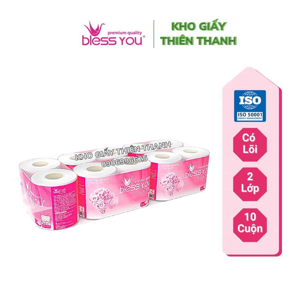 Giấy Vệ Sinh Bless You À La Vie 10 Cuộn/ Lốc Giấy 2 Lớp 🍀 Kho Giấy Thiên Thanh 🍀