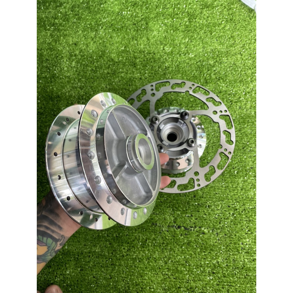 Đùm crom Wave 110 Trước Đĩa sau Đùm kèm Má Đùm sau crom