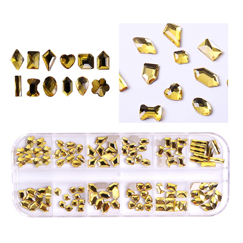 Youyo Bộ Đá Fluoresce Pha Lê Trong Suốt Lấp Lánh Bất Đối Xứng