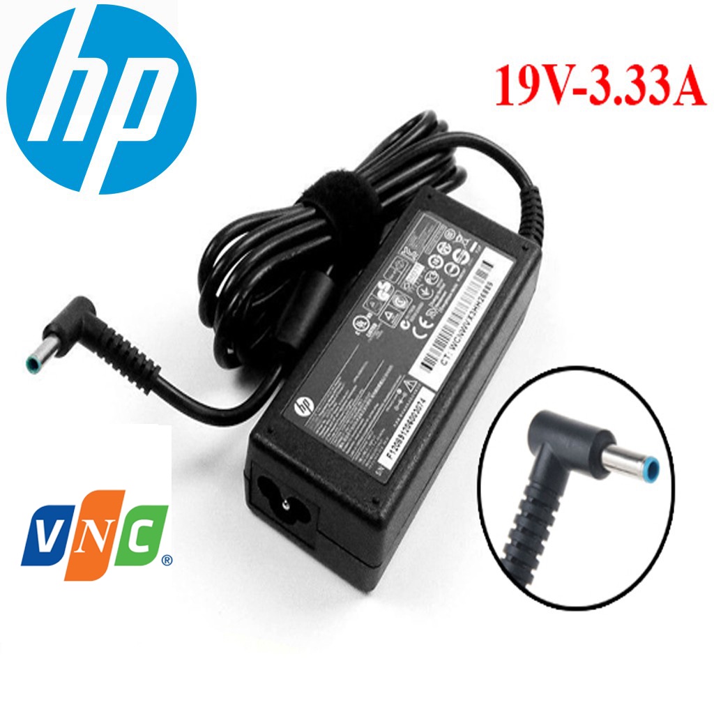 💥Sạc Laptop HP 19.5 - 3.33A Chân kim nhỏ  kèm dây nguồn