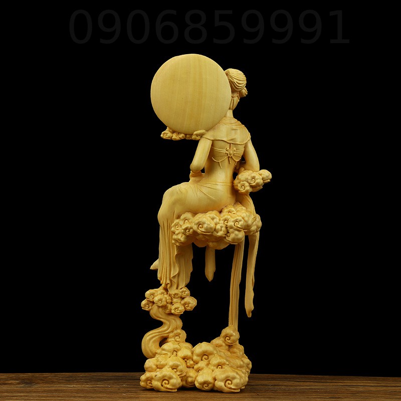 Tượng gỗ Hằng Nga cỡ nhỏ - Gỗ Hoàng Dương