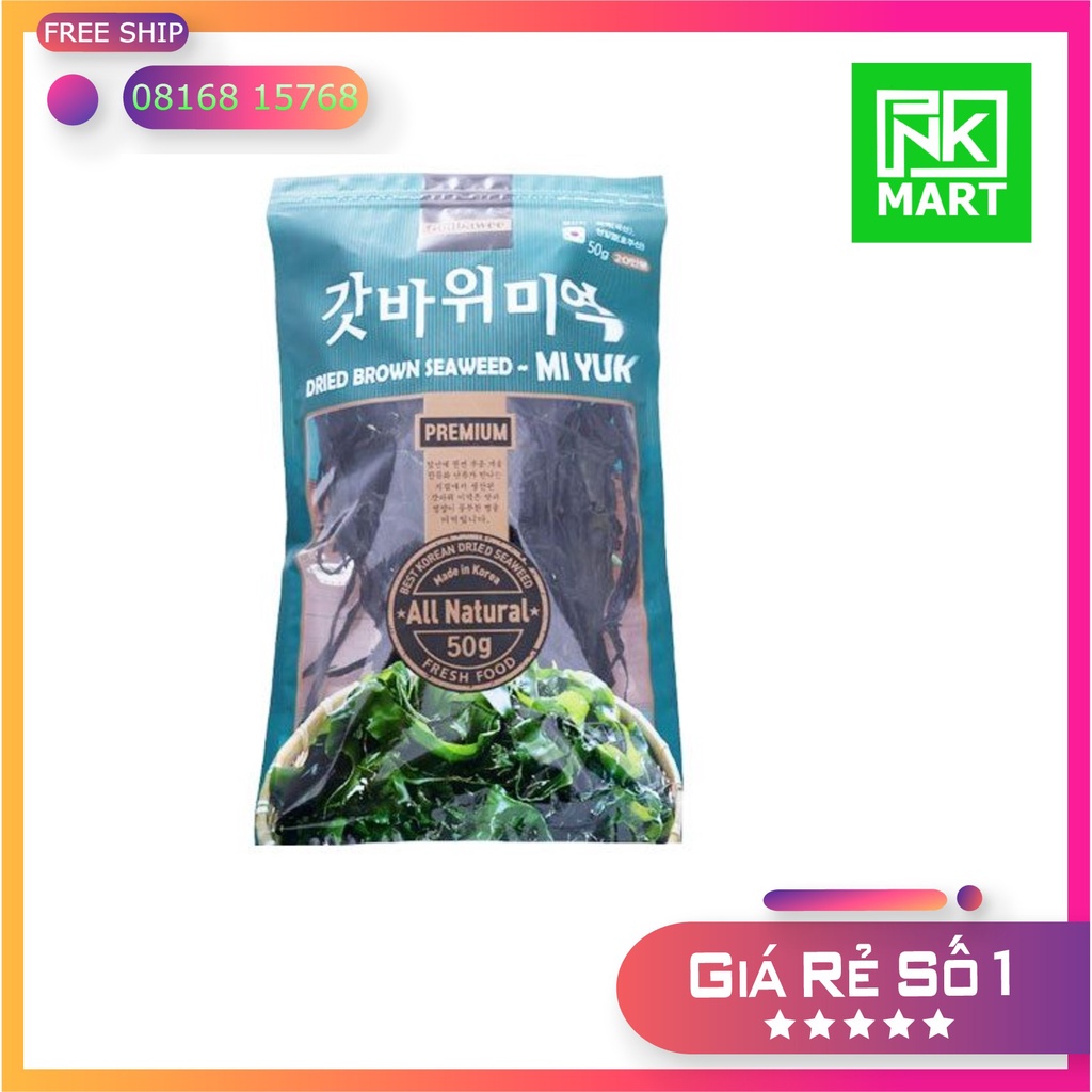 Rong Biển Khô Nấu Canh Godbawee Mi Yuk 50g