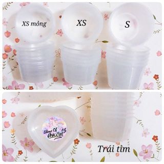 Combo 2-3-5-10 hộp nhựa Tròn/Trái tim size XS/S - ĐỌC KĨ MÔ TẢ TRƯỚC KHI MUA