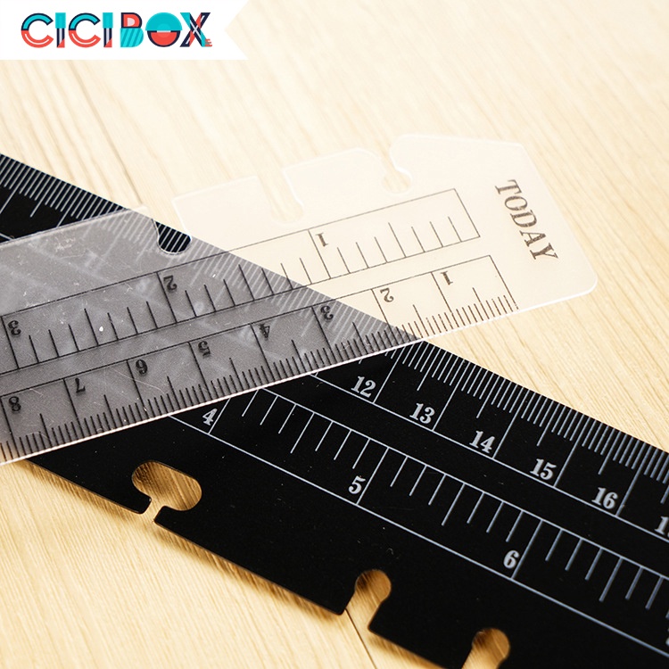 Thước nhựa dẻo phụ kiện cho sổ còng, sổ planner, bullet journal nhiều size CICIBOX
