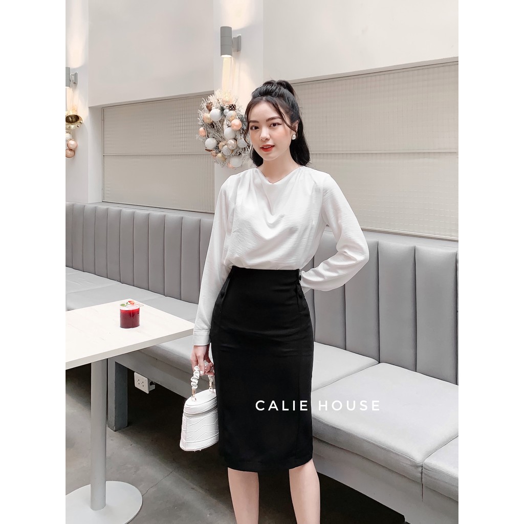 Chân Váy Bút Chì Cúc Bọc 2 Bên Thương Hiệu thời Trang Công Sở CV29 | BigBuy360 - bigbuy360.vn