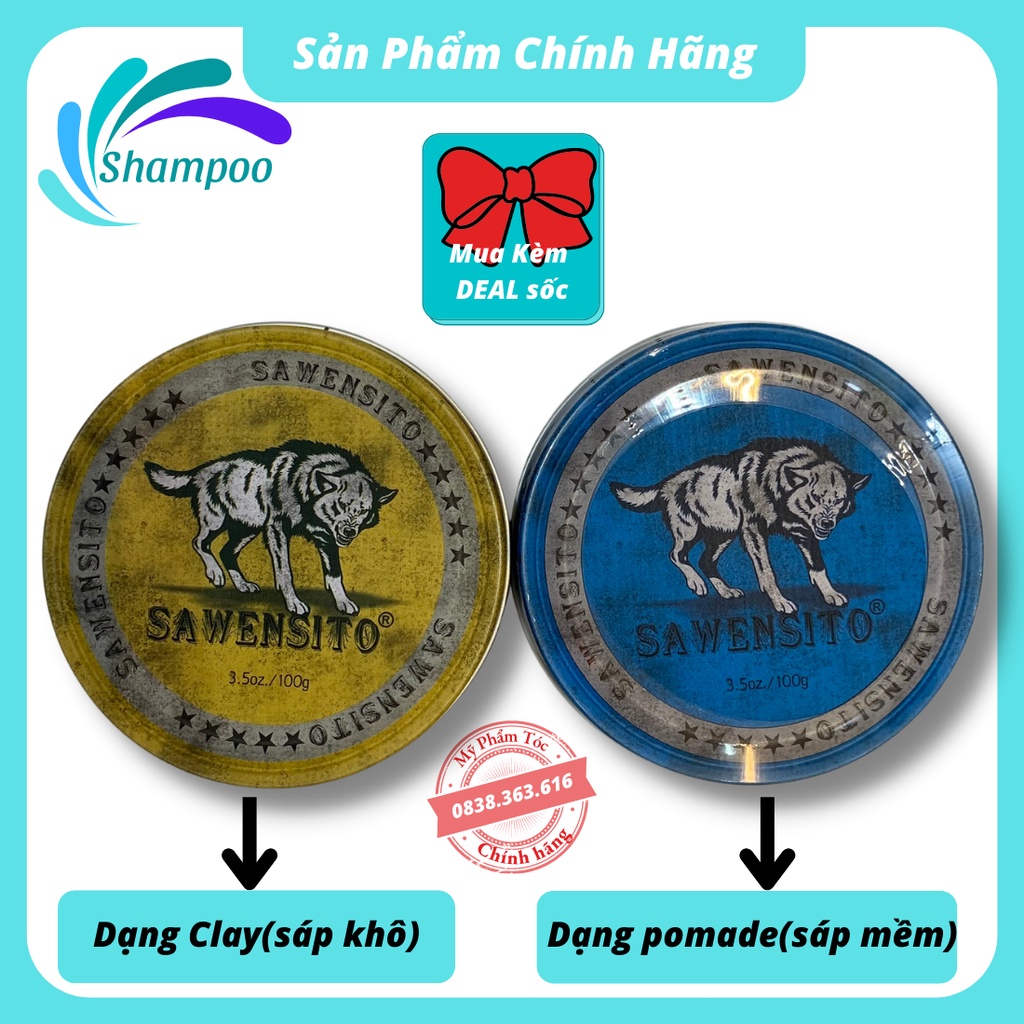Sáp vuốt tóc nam tạo kiểu tóc SAWENSITO POMADE bóng mượt giữ nếp tóc